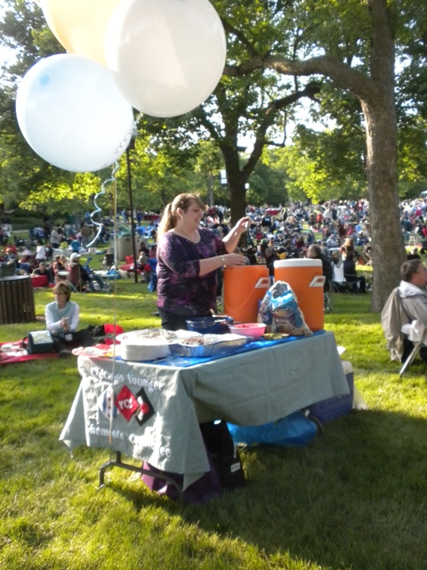 YCC Table at Ravinia Park.